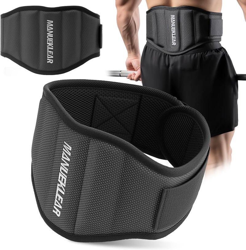 M MANUEKLEAR MANUEKLEAR Gym Weight Lifting Belt Weight Lifting Workout Weightlifting Powerlifting Belt for Men Women - 7.5inch - Bodybuilding Fitness Back Support for Cross Training, Squats, Lunges - Image 1